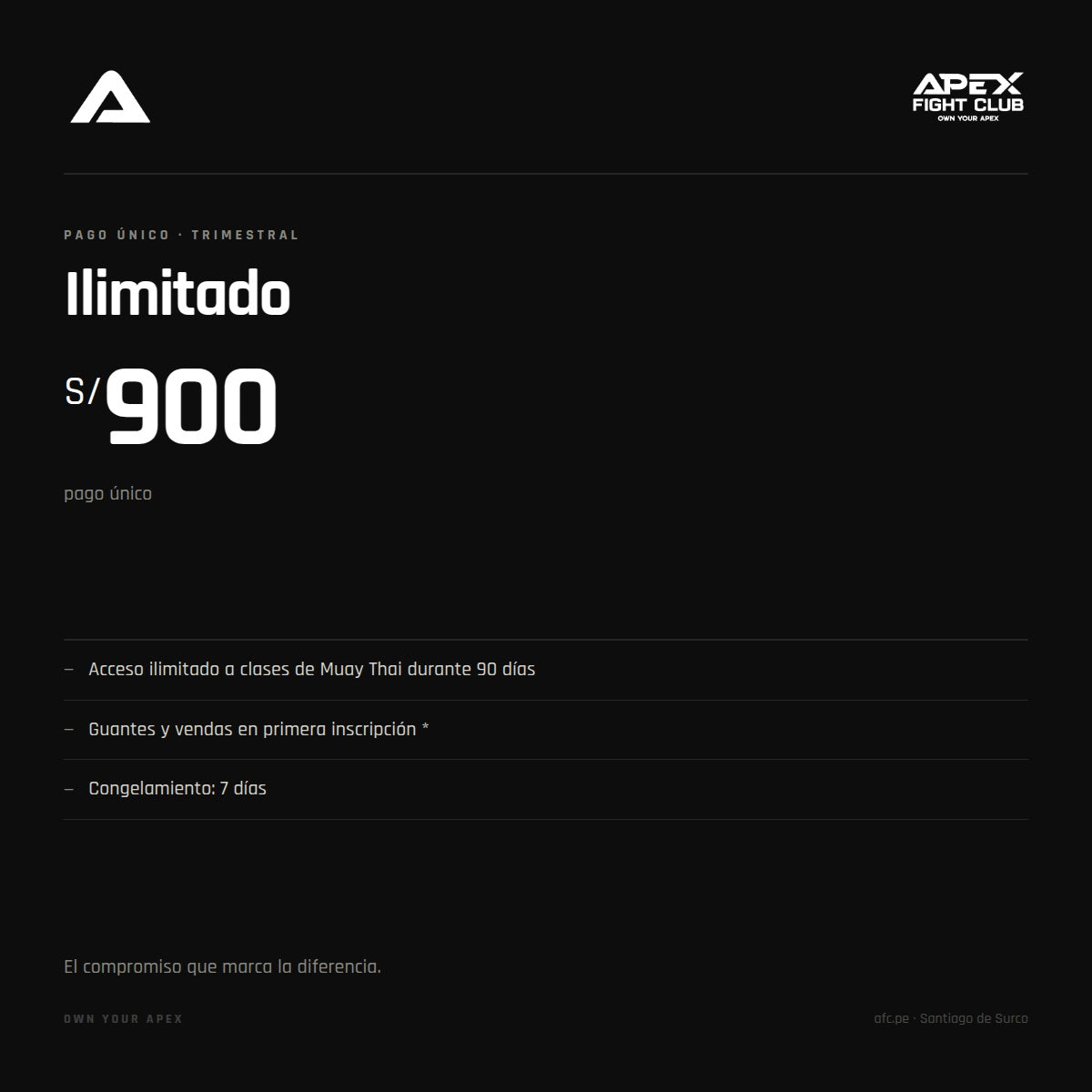 Membresia Muay Thai Trimestral