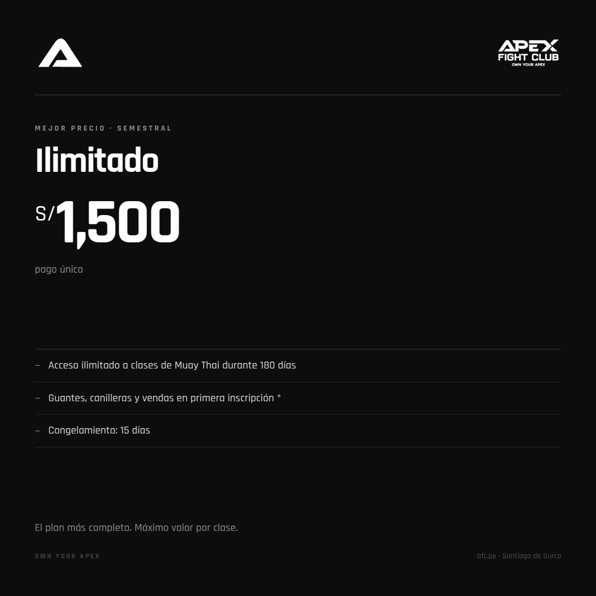 Membresia Muay Thai Semestral
