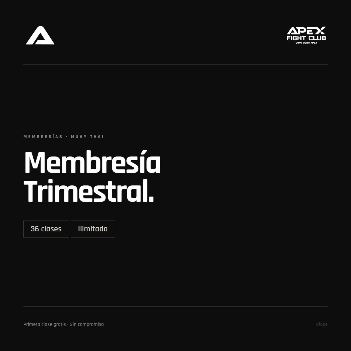 Membresia Muay Thai Trimestral