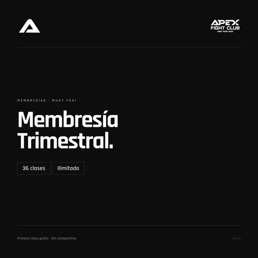 Membresia Muay Thai Trimestral