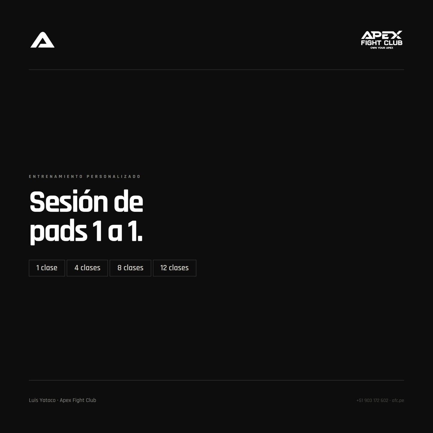 Sesión de Pads personalizada  1 a 1
