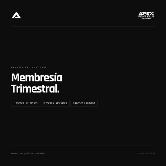 Membresia Muay Thai Trimestral